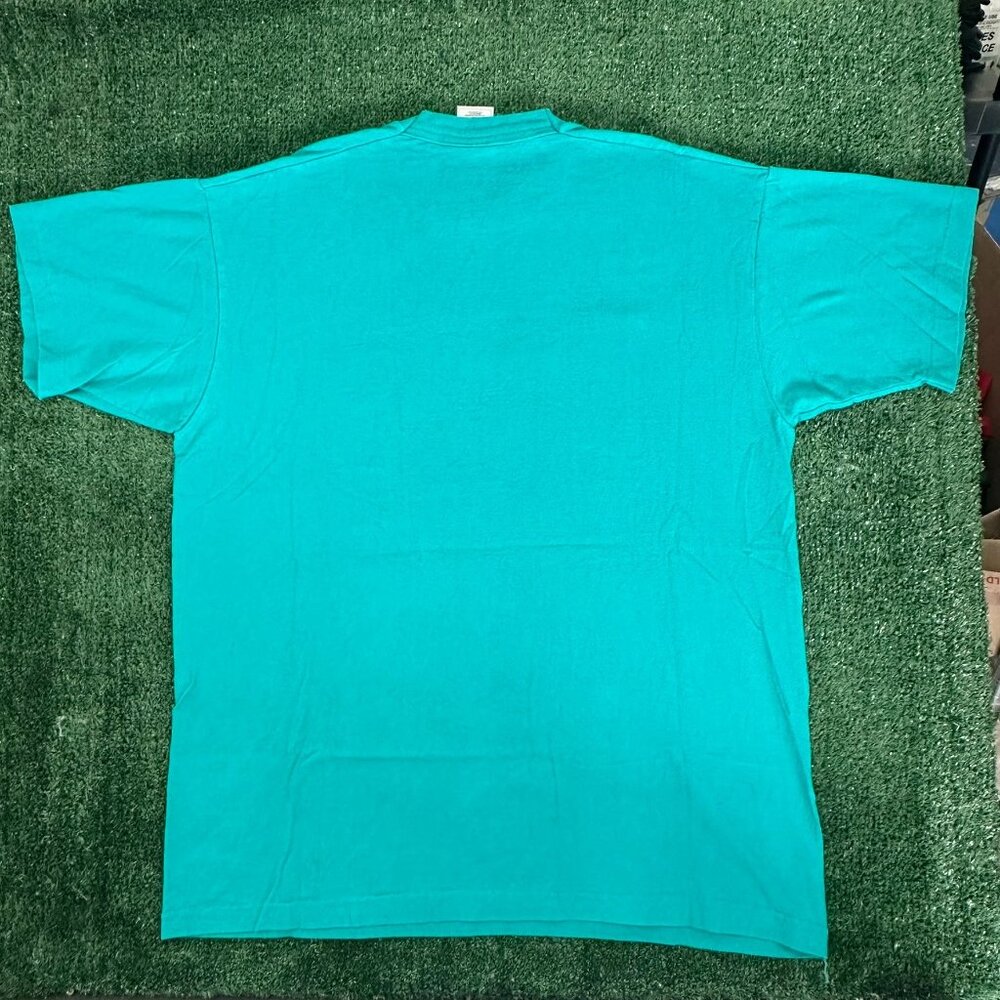 Vintage 90s Atlanta Underground T-Shirt Teal XL Single Stitch Tourist Colorful - Picture 6 of 6